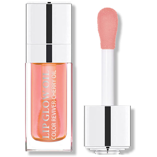 Hydrating Plumping Lip Oil Lip Gloss Lip Balm Lip Care Transparent Toot Tinted Sheer Color Liquid Lip Oil Moisturizing Lip Oil Non-Sticky Nourishing Repairing Lip Care Products(PINK)